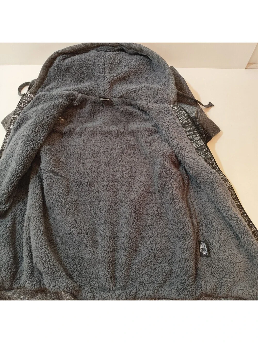 North Face Fleece Jacket Mens Black/ Grey Size Large